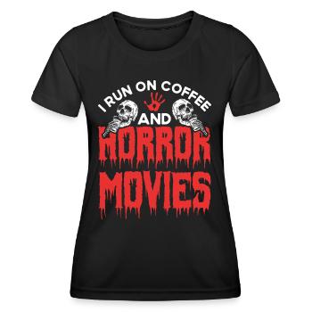 Horrorfilm Horrorfilm Slasher Film Geschenk - Frauen Funktions-T-Shirt - Schwarz - Vorne - AI Model Female 172 light (172cm)