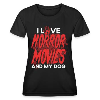 film d’horreur film d’horreur film d’horreur cadeau - T-shirt sport Femme - noir - Devant - AI Model Female 172 light (172cm)
