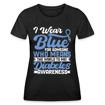 Diabetes cure diabetes month adolescent diabet - Women's Functional T-Shirt - black - Front - AI Model Female 172 light (172cm)