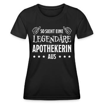 Apothekerin Lustige Spruch Beruf Apotheke Geschenk - Frauen Funktions-T-Shirt - Schwarz - Vorne - AI Model Female 172 light (172cm)