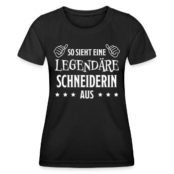 Schneiderin Nähen Witz Spruch Schneiderin Geschenk - Frauen Funktions-T-Shirt - Schwarz - Vorne - AI Model Female 172 light (172cm)