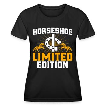 Hufeisen-Werfen Hufeisen-Wurfspiel Hufeisen Werfen - Frauen Funktions-T-Shirt - Schwarz - Vorne - AI Model Female 172 light (172cm)