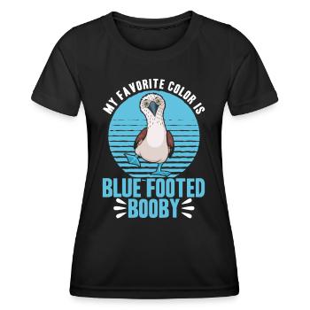 Blaufußtölpel Seevogel Tölpel Geschenk - Frauen Funktions-T-Shirt - Schwarz - Vorne - AI Model Female 172 light (172cm)