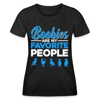 Seevogel Blaufußtölpel Tölpel Geschenk - Frauen Funktions-T-Shirt - Schwarz - Vorne - AI Model Female 172 light (172cm)