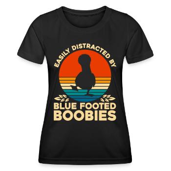 Seevogel Blaufußtölpel Vogelbeobachter Geschenk - Frauen Funktions-T-Shirt - Schwarz - Vorne - AI Model Female 172 light (172cm)