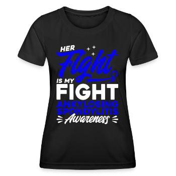 Spondylarthrite ankylosante Survie Spondylarthrite - T-shirt sport Femme - noir - Devant - AI Model Female 172 light (172cm)