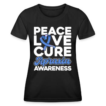 Apraxia Consciousness Blue Ribbon Apraxia Surviving - Women's Functional T-Shirt - black - Front - AI Model Female 172 light (172cm)