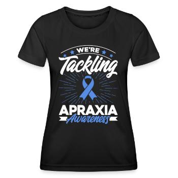 Blue Ribbon Apraxia Support Apraxia Overl - Women's Functional T-Shirt - black - Front - AI Model Female 172 light (172cm)