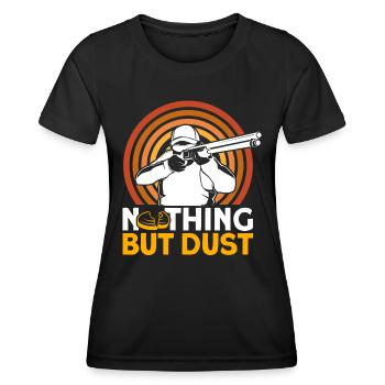 Clay Pigeon Shooting Clay Pigeon Shooting Falling Shooting - Women's Functional T-Shirt - black - Front - AI Model Female 172 light (172cm)