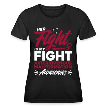 Malformation artérioveineuse Survivant Arterioven - T-shirt sport Femme - noir - Devant - AI Model Female 172 light (172cm)