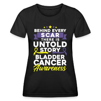 Combattant du cancer de la vessie Survivant du cancer de la vessie - T-shirt sport Femme - noir - Devant - AI Model Female 172 light (172cm)