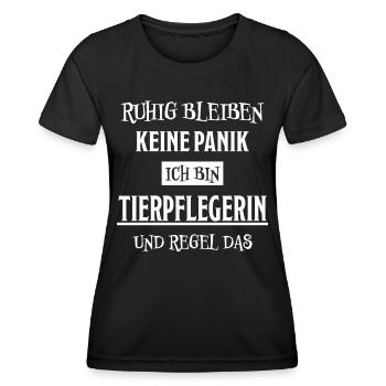 Tierpflegerin Lustig Spruch Tierpflegerin Geschenk - Frauen Funktions-T-Shirt - Schwarz - Vorne - AI Model Female 172 light (172cm)