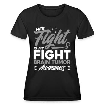 Brain Tumor Survivor Brain Tumor Support Hir - Women's Functional T-Shirt - black - Front - AI Model Female 172 light (172cm)