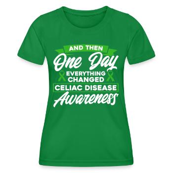 Soutien à la maladie cœliaque Combattant coeliaque Maladie coeliaque B - T-shirt sport Femme - vert - Devant - AI Model Female 172 dark (172cm)