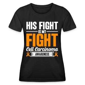 Soutien pour la sensibilisation au carcinome cellulaire - T-shirt sport Femme - noir - Devant - AI Model Female 172 light (172cm)