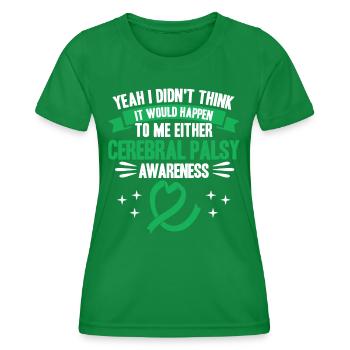 Combattant de paralysie cérébrale Sensibilisation à la paralysie cérébrale - T-shirt sport Femme - vert - Devant - AI Model Female 172 dark (172cm)