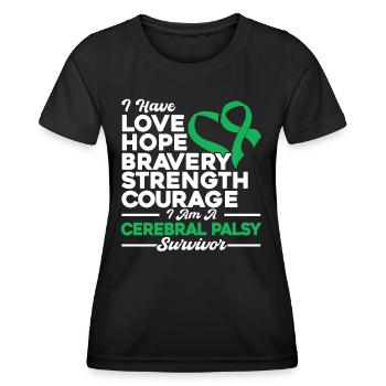 Cerebral Palsy Consciousness Cerebral Palsy About - Women's Functional T-Shirt - black - Front - AI Model Female 172 light (172cm)