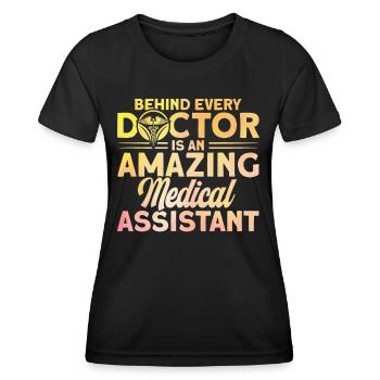 Assistentin im Gesundheitswesen Medizinische Assis - Frauen Funktions-T-Shirt - Schwarz - Vorne - AI Model Female 172 light (172cm)