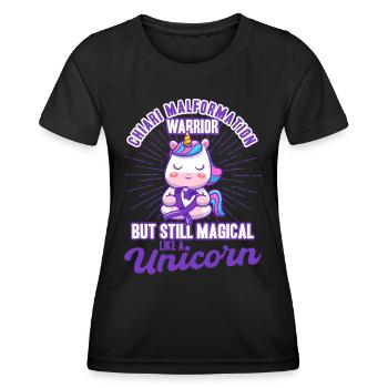 Chiari Malformation Support Chiari Painting Format - T-shirt sport Femme - noir - Devant - AI Model Female 172 light (172cm)