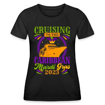 Kreuzfahrt in die Karibik Mardi Gras 2023 Mardi Gr - Frauen Funktions-T-Shirt - Schwarz - Vorne - AI Model Female 172 light (172cm)