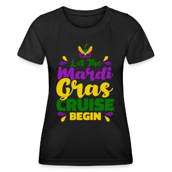 Que la croisière Mardi Gras commence Mardi Gra - T-shirt sport Femme - noir - Devant - AI Model Female 172 light (172cm)