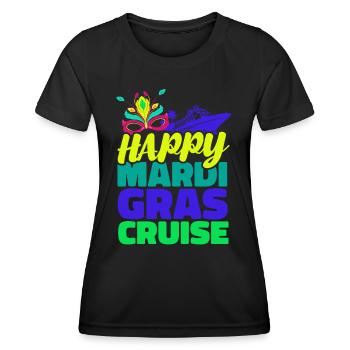 Croisière Happy Mardi Gras Mardi Gras Gifted - T-shirt sport Femme - noir - Devant - AI Model Female 172 light (172cm)