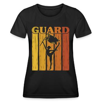 Cadeau de garde de drapeau de garde - T-shirt sport Femme - noir - Devant - AI Model Female 172 light (172cm)