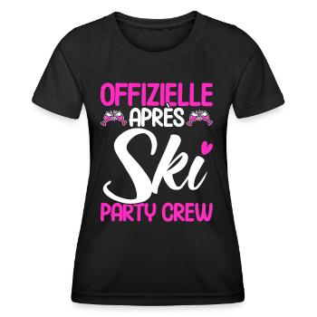 Apres Ski Offizielle Après Ski Party Crew Geschenk - Frauen Funktions-T-Shirt - Schwarz - Vorne - AI Model Female 172 light (172cm)