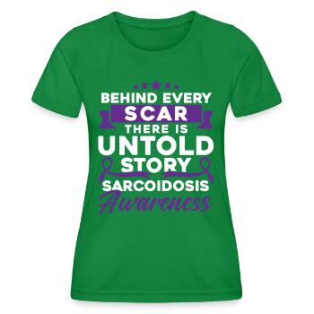 Sarcoïdose Combattant Sarcoïdose Survivant Sarkoïde - T-shirt sport Femme - vert - Devant - AI Model Female 172 dark (172cm)