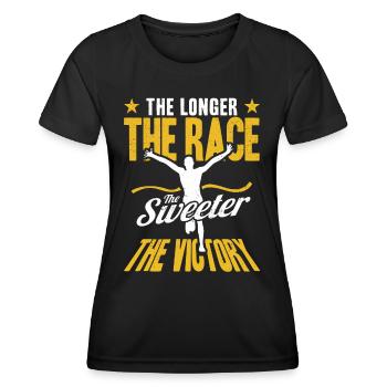 Ultramarathon Trailrunning Marathonläufer Geschenk - Frauen Funktions-T-Shirt - Schwarz - Vorne - AI Model Female 172 light (172cm)