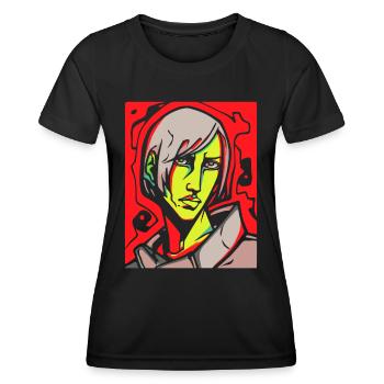 Un mec d’anime cool et beau - T-shirt sport Femme - noir - Devant - AI Model Female 172 light (172cm)