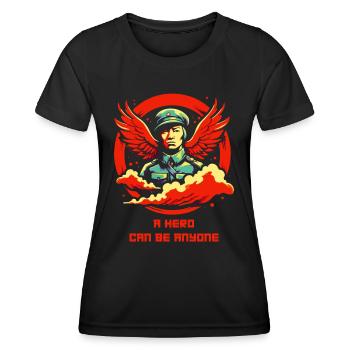 Anyone can be a hero - Women's Functional T-Shirt - black - Front - AI Model Female 172 light (172cm)