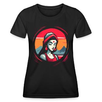 Princesse orientale - T-shirt sport Femme - noir - Devant - AI Model Female 172 light (172cm)