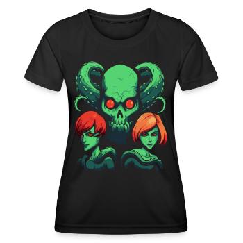 Dessins animés Amis de la pieuvre - T-shirt sport Femme - noir - Devant - AI Model Female 172 light (172cm)