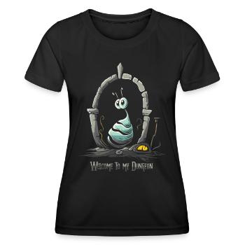 Welcome to my dungeon, stupid maggot worm - Women's Functional T-Shirt - black - Front - AI Model Female 172 light (172cm)