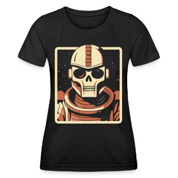 Outer Space Skull Astronaut Robot - Women's Functional T-Shirt - black - Front - AI Model Female 172 light (172cm)