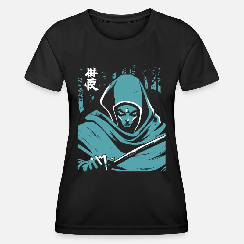 Japanese Horror Ghost - Women's Functional T-Shirt - black