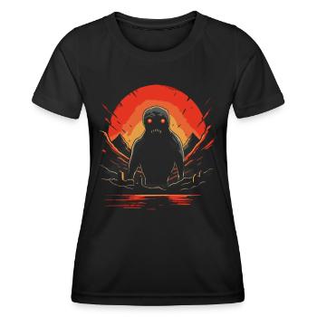 Mountains Monster Horror - Women's Functional T-Shirt - black - Front - AI Model Female 172 light (172cm)