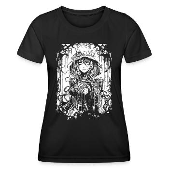 Gothic Anime Mädchen - Frauen Funktions-T-Shirt - Schwarz - Vorne - AI Model Female 172 light (172cm)