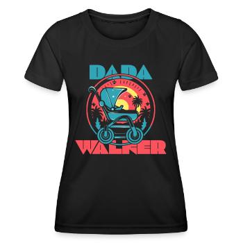 Daddy Dada Poussette Babywalker - T-shirt sport Femme - noir - Devant - AI Model Female 172 light (172cm)