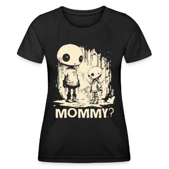 Abstract Art, Mother and Child, Mommy? - Women's Functional T-Shirt - black - Front - AI Model Female 172 light (172cm)