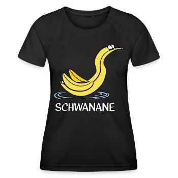 Schwanane - Frauen Funktions-T-Shirt - Schwarz - Vorne - AI Model Female 172 light (172cm)