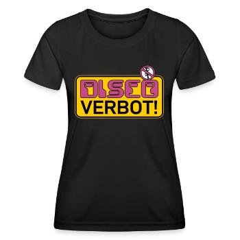 DANGER! Discothèque interdite - T-shirt sport Femme - noir - Devant - AI Model Female 172 light (172cm)