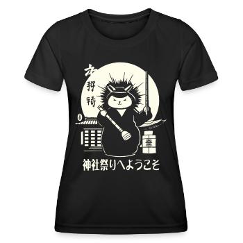 Festival du sanctuaire de bienvenue : japonais - T-shirt sport Femme - noir - Devant - AI Model Female 172 light (172cm)
