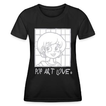 Cartoon Anime Meets Pop Art Love - Women's Functional T-Shirt - black - Front - AI Model Female 172 light (172cm)