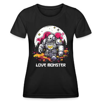 Lieber Monster Roboter - Frauen Funktions-T-Shirt - Schwarz - Vorne - AI Model Female 172 light (172cm)