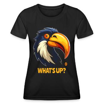 Was geht ab! Tukan Dschungel Vogel - Frauen Funktions-T-Shirt - Schwarz - Vorne - AI Model Female 172 light (172cm)