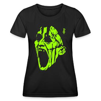 Der schreiende grüne Monster Mann - Frauen Funktions-T-Shirt - Schwarz - Vorne - AI Model Female 172 light (172cm)