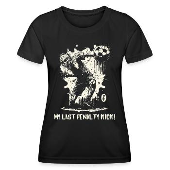 Ma dernière pénalité : Zombie Soccer - T-shirt sport Femme - noir - Devant - AI Model Female 172 light (172cm)