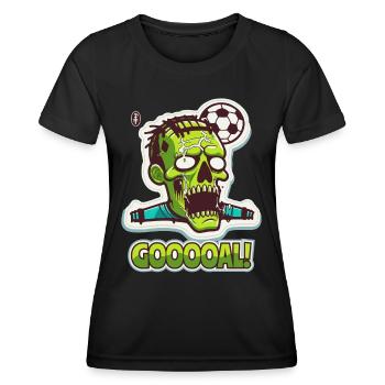 Zombie Fußball, Tor! - Frauen Funktions-T-Shirt - Schwarz - Vorne - AI Model Female 172 light (172cm)